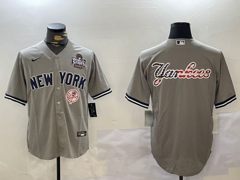 Men New York Yankees Blank Grey Game 2024 Nike MLB Jersey style 102727